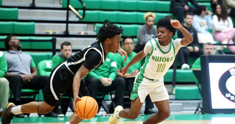 Image for the Tweet beginning: Buford Boys Basketball Defeats Discovery